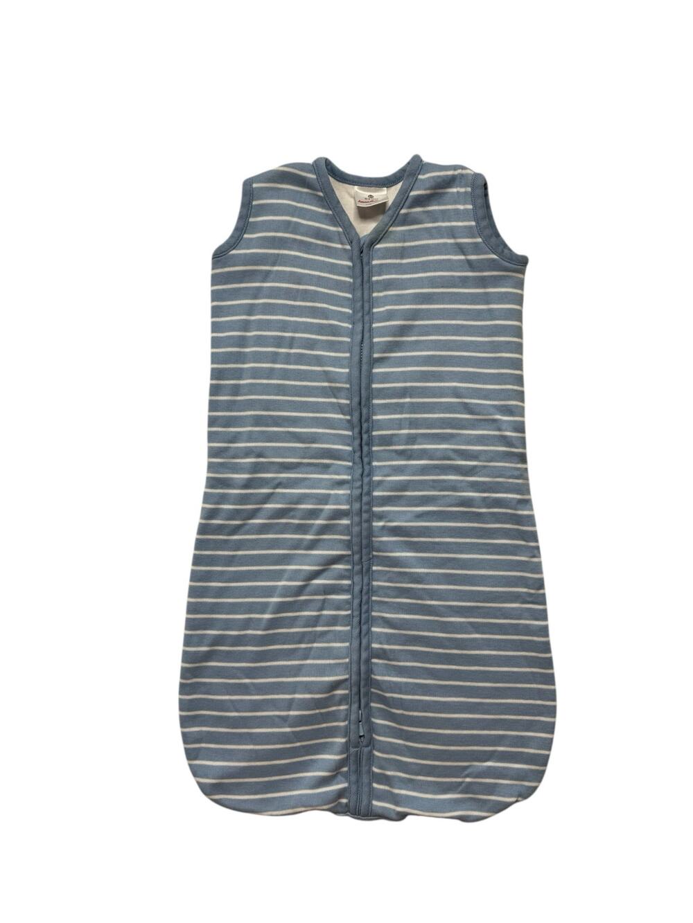 HANNA ANDERSSON 100% Organic Cotton Wearable Blanket 0-3 Month Blue White Stripe